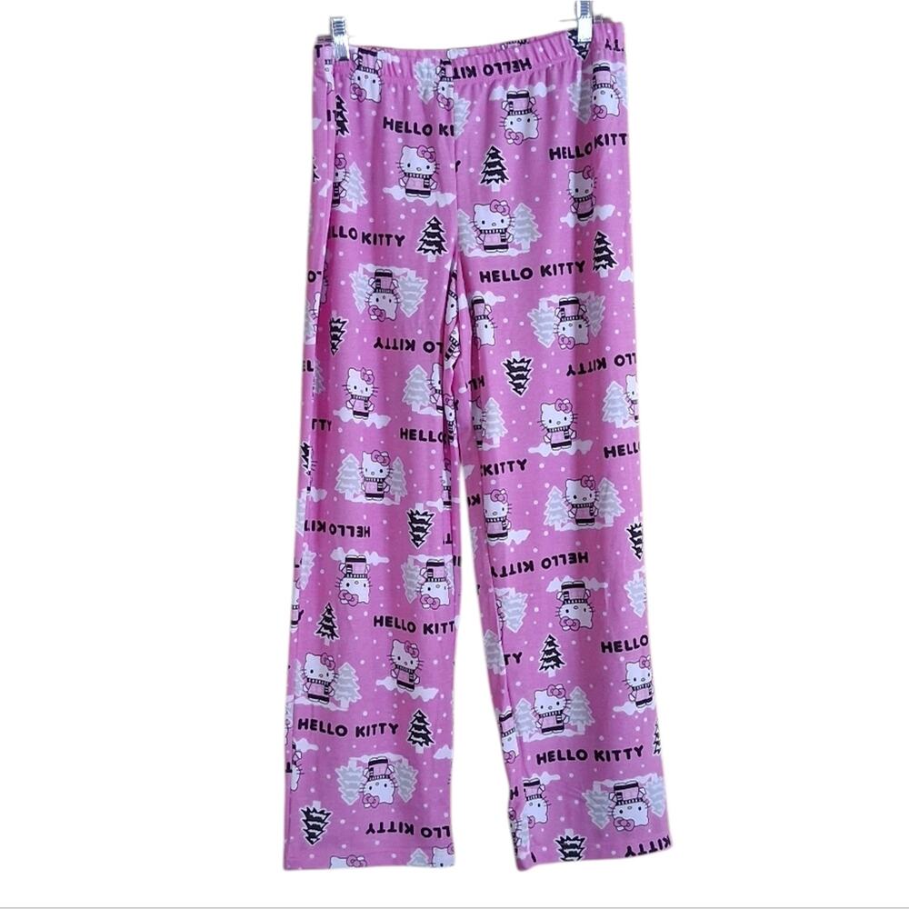 NWOT Hello Kitty Winter Snow Pajama Bottoms Pink Size Medium